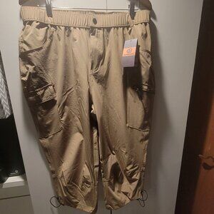 Tan Athletic Capri Pants